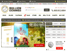 Tablet Screenshot of bullionexchanges.com